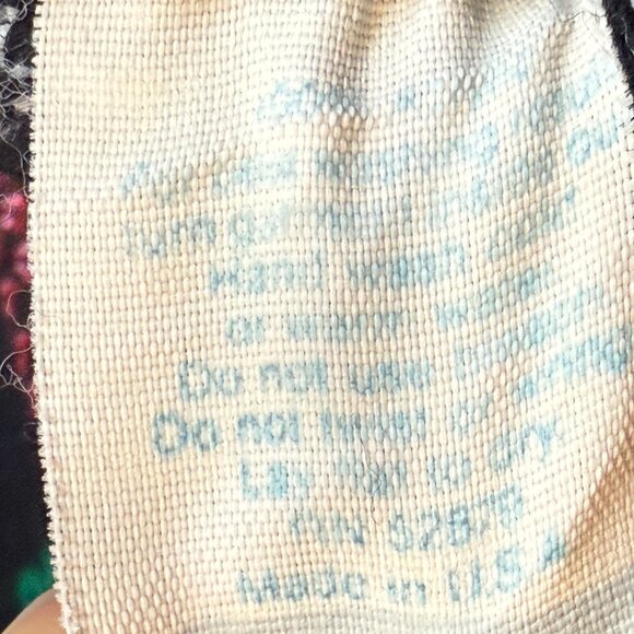 Vintage knitted Sweater Funky 80s unique rare retro vintage floral zodiac Medium - Picture 7 of 8